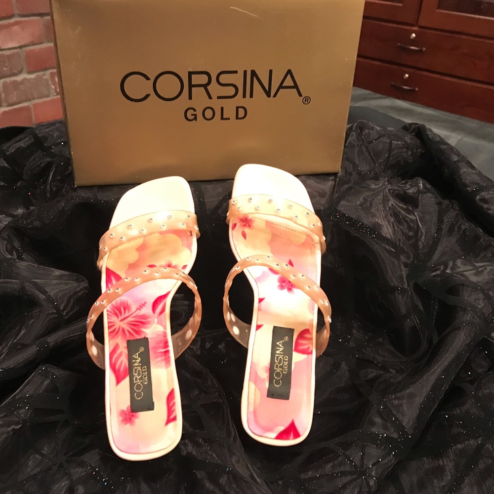Cute Carefully Worn Corsina Jewel Sandals!!